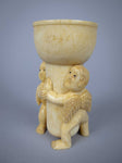 Unusual Pair of 19th Century Carved Bone Cherub Candle Holders. - Harrington Antiques