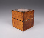 Victorian Birds Eye Maple Miniature Scent Bottle Box / Casket - Harrington Antiques
