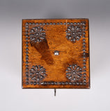 Victorian Birds Eye Maple Miniature Scent Bottle Box / Casket - Harrington Antiques