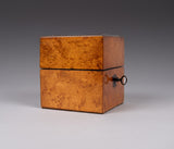 Victorian Birds Eye Maple Miniature Scent Bottle Box / Casket - Harrington Antiques