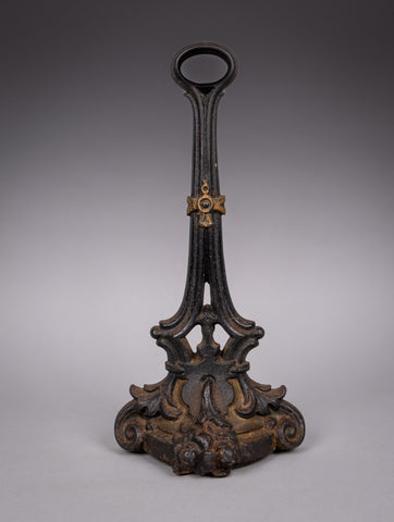 Victorian Cast Iron & Gilt Door Porter / Door Stop - Harrington Antiques