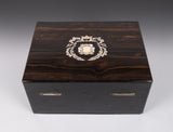 Victorian Coromandel & Mother Of Pearl Jewellery Box - Harrington Antiques