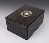 Victorian Coromandel & Mother Of Pearl Jewellery Box - Harrington Antiques