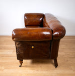 Victorian Double Drop-End Chesterfield Leather Sofa by Robertson & Coleman Ltd, Norwich. - Harrington Antiques