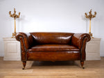 Victorian Double Drop-End Chesterfield Leather Sofa by Robertson & Coleman Ltd, Norwich. - Harrington Antiques