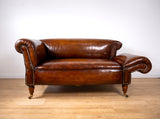 Victorian Double Drop-End Chesterfield Leather Sofa by Robertson & Coleman Ltd, Norwich. - Harrington Antiques