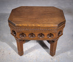 Victorian Gothic Revival Oak Side Table - Harrington Antiques