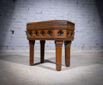 Victorian Gothic Revival Oak Side Table - Harrington Antiques