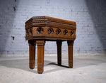 Victorian Gothic Revival Oak Side Table - Harrington Antiques