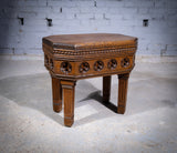 Victorian Gothic Revival Oak Side Table - Harrington Antiques