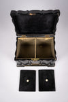 Victorian Papier Mache Mother Of Pearl Tea Caddy, c.1860 - Harrington Antiques