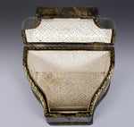 Victorian Papier Mache Painted Stationary Box, c.1870 - Harrington Antiques