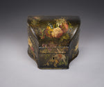 Victorian Papier Mache Painted Stationary Box, c.1870 - Harrington Antiques