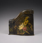Victorian Papier Mache Painted Stationary Box, c.1870 - Harrington Antiques
