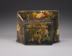 Victorian Papier Mache Painted Stationary Box, c.1870 - Harrington Antiques