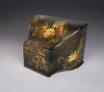 Victorian Papier Mache Painted Stationary Box, c.1870 - Harrington Antiques