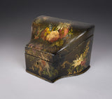 Victorian Papier Mache Painted Stationary Box, c.1870 - Harrington Antiques