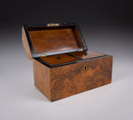 Victorian Walnut Dome Top Tea Caddy With Fitted Interior - Harrington Antiques