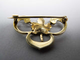 Vintage 14 Carat Gold and Seed Pearl Maple Leaf Brooch - Harrington Antiques