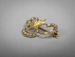 Vintage 14 Carat Gold and Seed Pearl Maple Leaf Brooch - Harrington Antiques