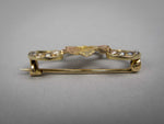 Vintage 14 Carat Gold and Seed Pearl Maple Leaf Brooch - Harrington Antiques