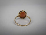 Vintage 9 Carat Gold Cameo Ring by RBS, Birmingham, 1982. Size S. - Harrington Antiques