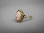 Vintage 9 Carat Gold Cameo Ring by RBS, Birmingham, 1982. Size S. - Harrington Antiques