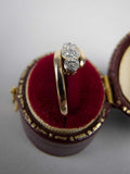 Vintage 9 Carat Yellow Gold and Diamond Ring. Size - W. - Harrington Antiques