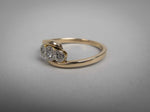 Vintage 9 Carat Yellow Gold and Diamond Ring. Size - W. - Harrington Antiques