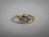 Vintage 9 Carat Yellow Gold and Diamond Ring. Size - W. - Harrington Antiques