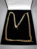 Vintage Italian 9 Carat Yellow Gold Curb Link Chain Necklace by Tecnigold of Italy. 18". - Harrington Antiques