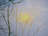 'Winter Sunset' by Kevin Curtis - River Deben / Suffolk Interest. Gouache. - Harrington Antiques